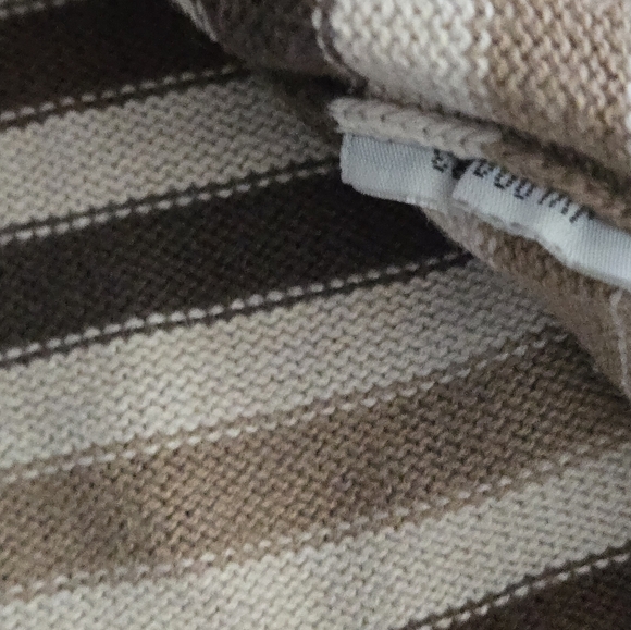 CALVIN KLEIN Jeans sweater size large mens striped brown and tan - Picture 7 of 9